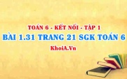 Bài 1.31 trang 21 SGK Toán 6 tập 1 Kết nối tri thức